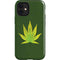 Marijuana Leaf Light Green iPhone 12 Mini Impact Case
