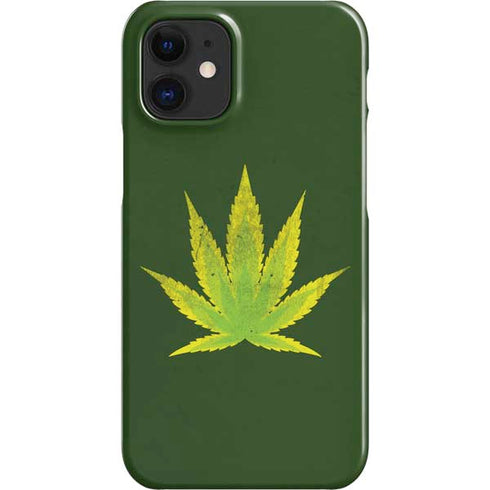 Marijuana Leaf Light Green iPhone 12 Mini Lite Case