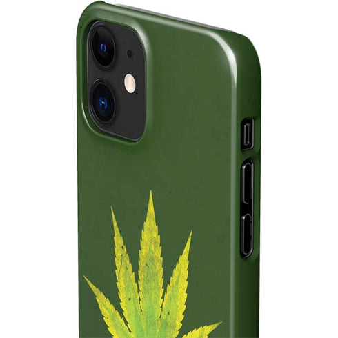 Marijuana Leaf Light Green iPhone 12 Mini Lite Case
