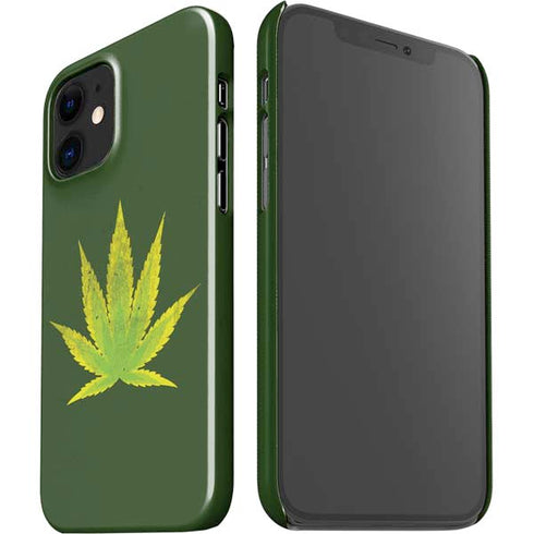 Marijuana Leaf Light Green iPhone 12 Mini Lite Case