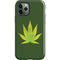 Marijuana Leaf Light Green iPhone 12 Pro Impact Case
