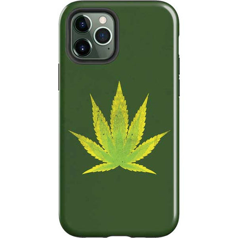 Marijuana Leaf Light Green iPhone 12 Pro Max Impact Case