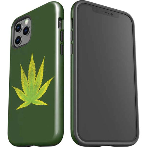 Marijuana Leaf Light Green iPhone 12 Pro Max Impact Case