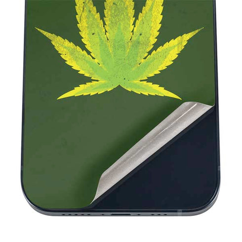 Marijuana Leaf Light Green iPhone 12 Skin