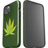 Marijuana Leaf Light Green iPhone 15 Plus Impact Case