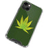 Marijuana Leaf Light Green iPhone 14 Plus Clear Case
