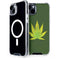 Marijuana Leaf Light Green iPhone 15 Plus MagSafe Case