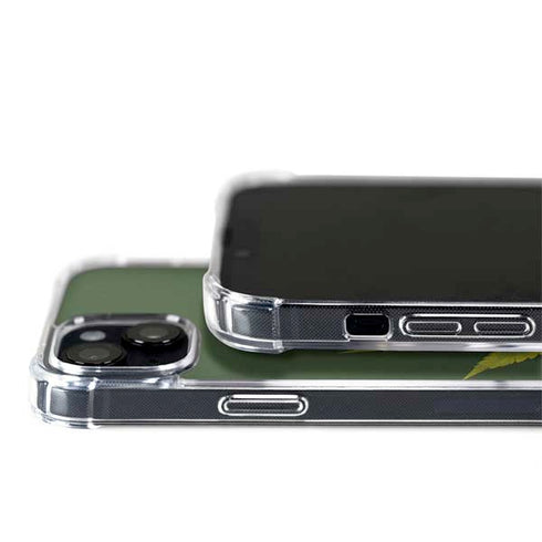 Marijuana Leaf Light Green iPhone 15 Plus MagSafe Case