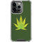 Marijuana Leaf Light Green iPhone 15 Pro Clear Case