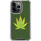 Marijuana Leaf Light Green iPhone 14 Pro Clear Case