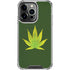Marijuana Leaf Light Green iPhone 14 Pro Clear Case
