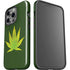 Marijuana Leaf Light Green iPhone 15 Pro Impact Case