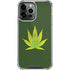 Marijuana Leaf Light Green iPhone 14 Pro Max Clear Case