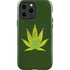 Marijuana Leaf Light Green iPhone 15 Pro Max Impact Case