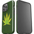 Marijuana Leaf Light Green iPhone 14 Pro Max Impact Case