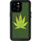 Marijuana Leaf Light Green iPhone 14 Pro Max Waterproof Case