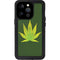 Marijuana Leaf Light Green iPhone 14 Pro Waterproof Case
