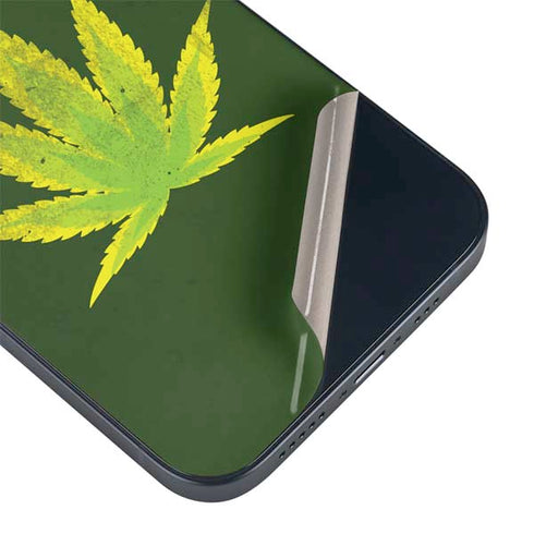 Marijuana Leaf Light Green iPhone 14 Skin
