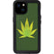 Marijuana Leaf Light Green iPhone 15 Plus Waterproof Case