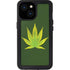 Marijuana Leaf Light Green iPhone 15 Waterproof Case