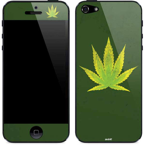 Marijuana Leaf Light Green iPhone 5/5s/5SE Skin