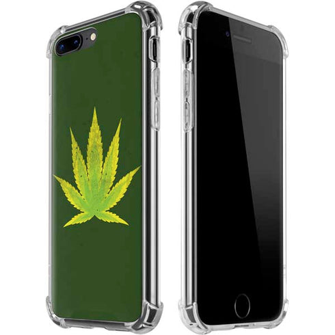 Marijuana Leaf Light Green iPhone 7/8 Plus Clear Case