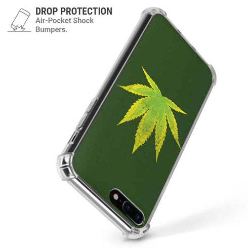 Marijuana Leaf Light Green iPhone 7/8 Plus Clear Case