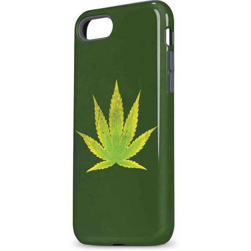 Marijuana Leaf Light Green iPhone 7 Pro Case