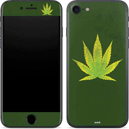 Marijuana Leaf Light Green iPhone 7 Skin
