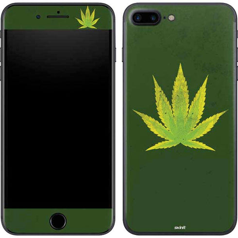 Marijuana Leaf Light Green iPhone 8 Plus Skin