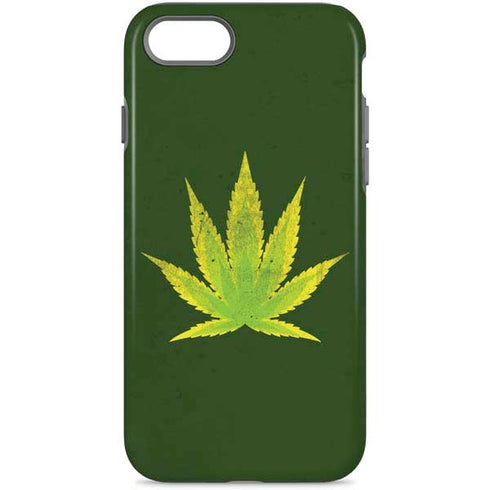 Marijuana Leaf Light Green iPhone 8 Pro Case