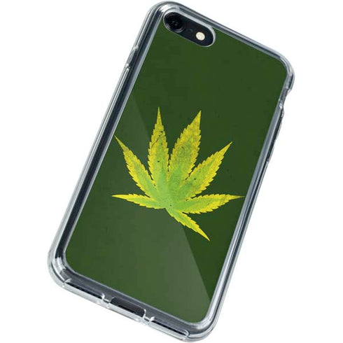 Marijuana Leaf Light Green iPhone SE (2nd & 3rd Gen) Clear Case