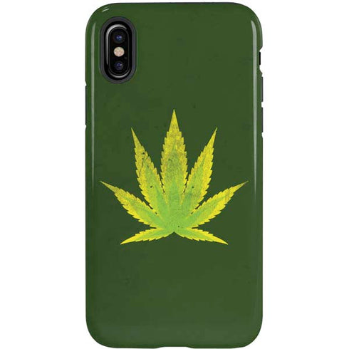 Marijuana Leaf Light Green iPhone X Pro Case