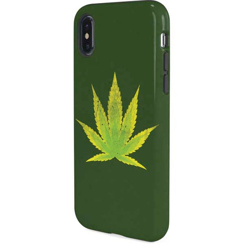Marijuana Leaf Light Green iPhone X Pro Case