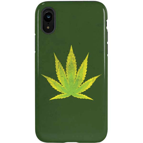 Marijuana Leaf Light Green iPhone XR Pro Case