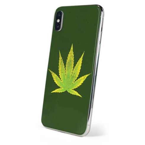 Marijuana Leaf Light Green iPhone XS Max Skin