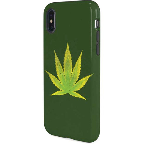 Marijuana Leaf Light Green iPhone XS Pro Case