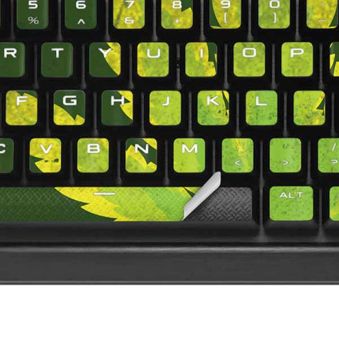 Marijuana Leaf Light Green K95 RGB PLATINUM Mechanical Gaming Keyboard Skin