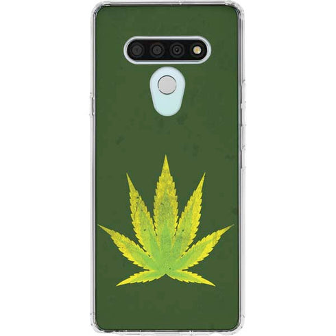 Marijuana Leaf Light Green LG Stylo 6 Clear Case