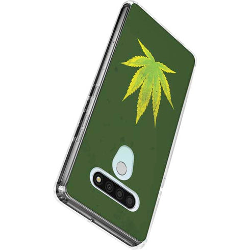 Marijuana Leaf Light Green LG Stylo 6 Clear Case