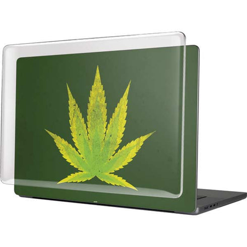Marijuana Leaf Light Green MacBook Pro 16in (2021-25) Case plus Skin