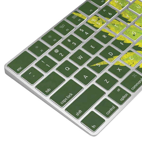 Marijuana Leaf Light Green Magic Keyboard Skin