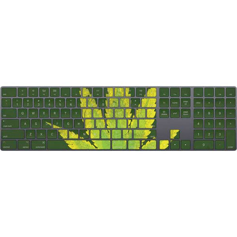 Marijuana Leaf Light Green Magic Keyboard with Numeric Keypad Skin