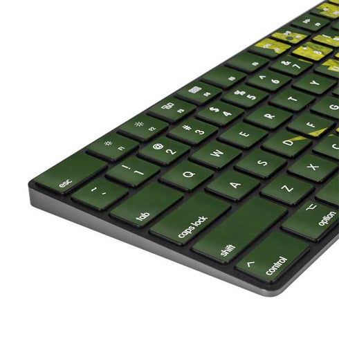Marijuana Leaf Light Green Magic Keyboard with Numeric Keypad Skin