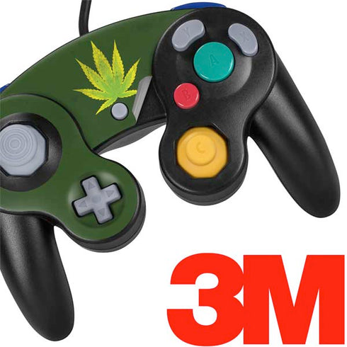 Marijuana Leaf Light Green Nintendo GameCube Controller Skin