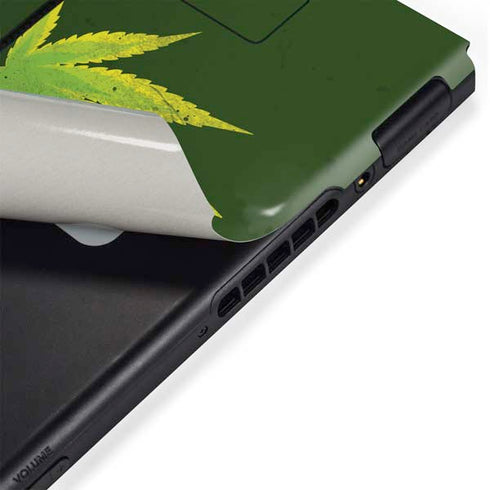 Marijuana Leaf Light Green Nintendo Switch Bundle Skin