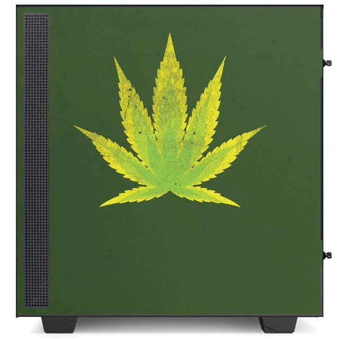 Marijuana Leaf Light Green NZXT H510 Compact ATX Mid-Tower Case Skin
