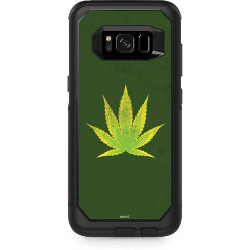Marijuana Leaf Light Green Otterbox Commuter Galaxy Skin