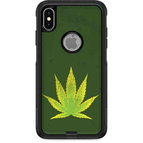 Marijuana Leaf Light Green Otterbox Commuter iPhone Skin