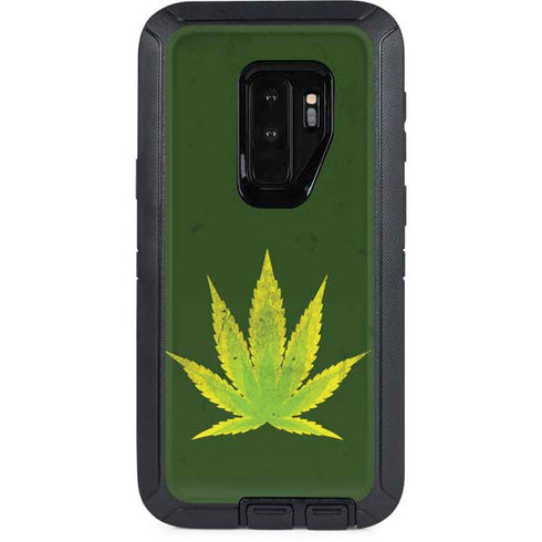 Marijuana Leaf Light Green Otterbox Defender Galaxy Skin